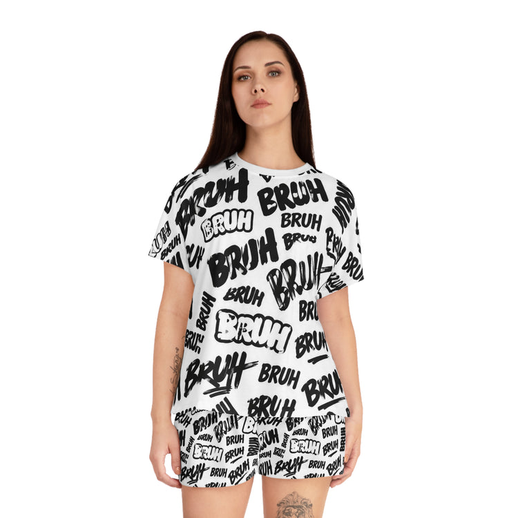 Conjunto de pijama corto para mujer (estampado completo)