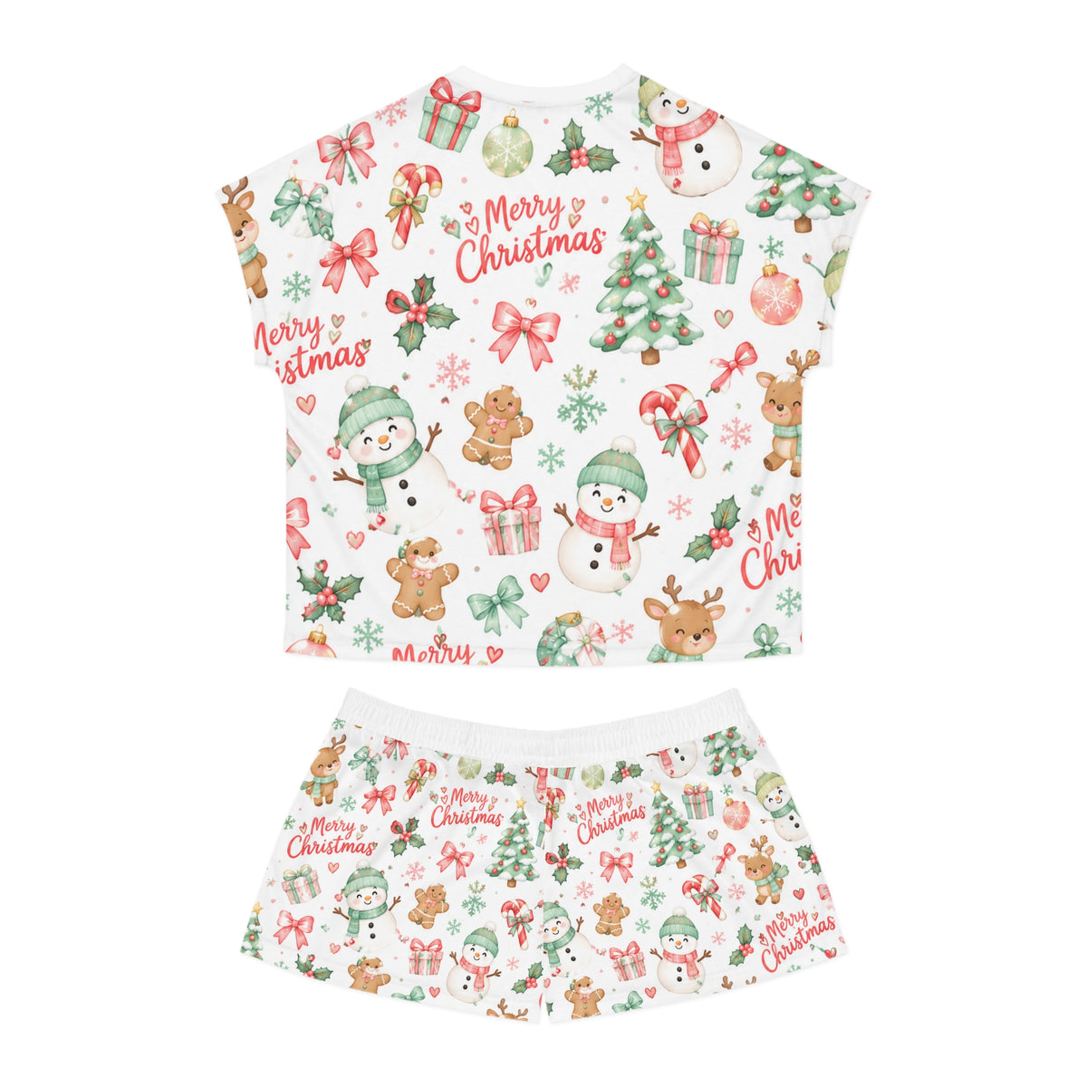 Conjunto de pijama corto para mujer (AOP)