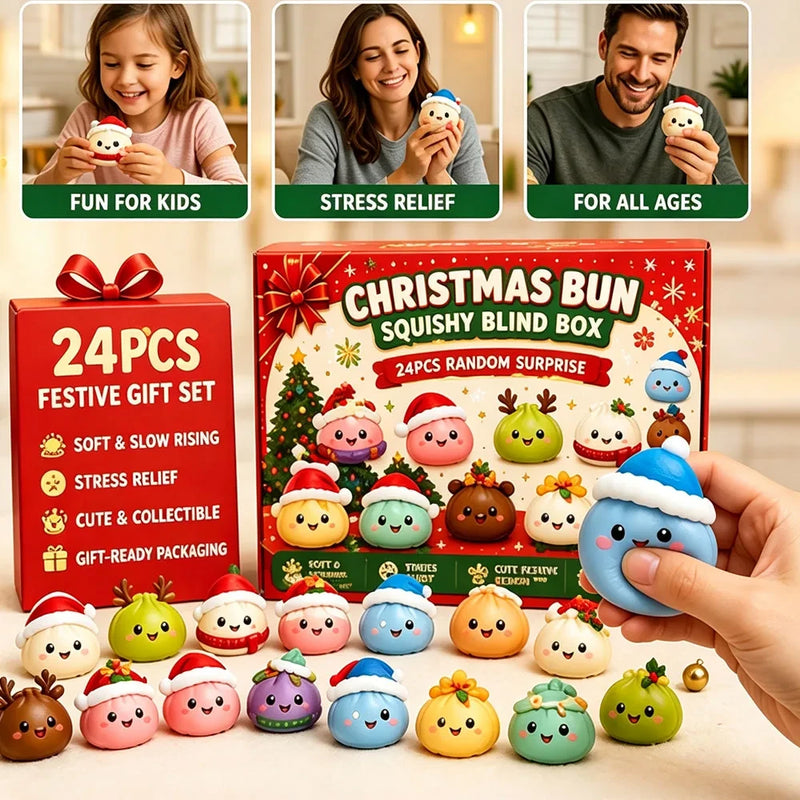 Calendario de Adviento navideño de squishies