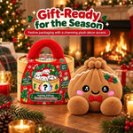 Muñeco de peluche tipo squishy de bollo navideño