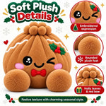 Muñeco de peluche tipo squishy de bollo navideño