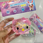 Pelota antiestrés blandita de Hello Kitty con purpurina