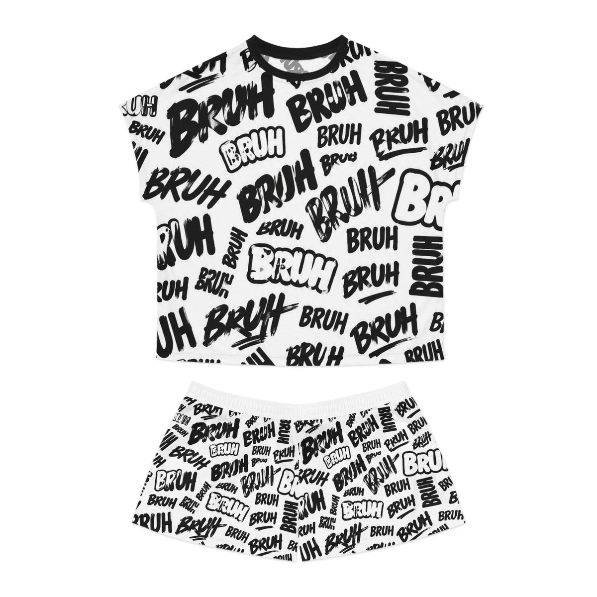 Conjunto de pijama corto para mujer (estampado completo)