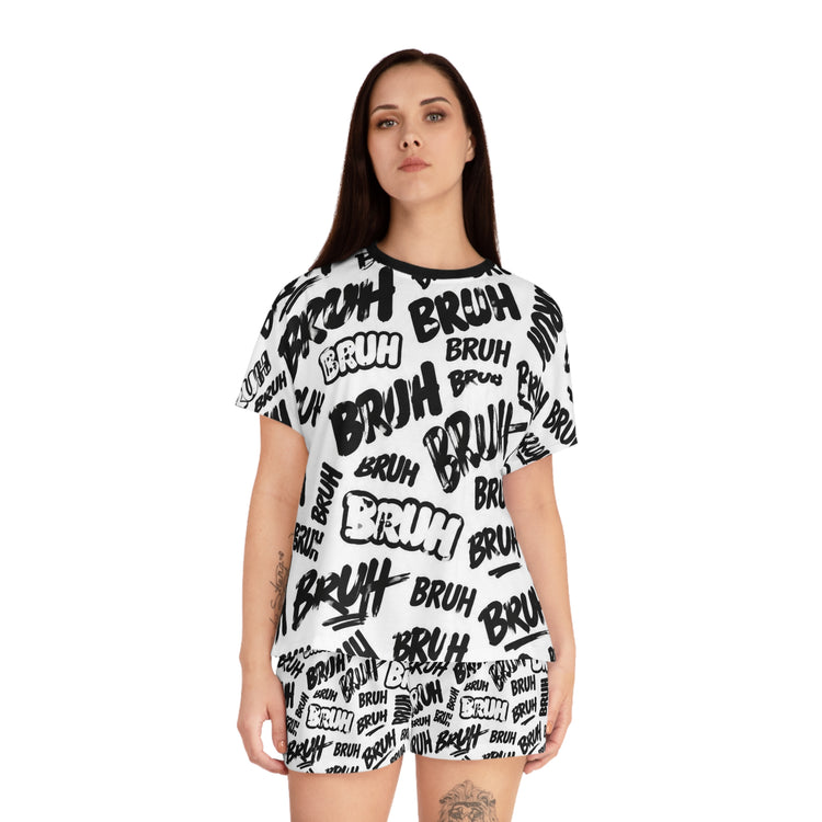 Conjunto de pijama corto para mujer (estampado completo)