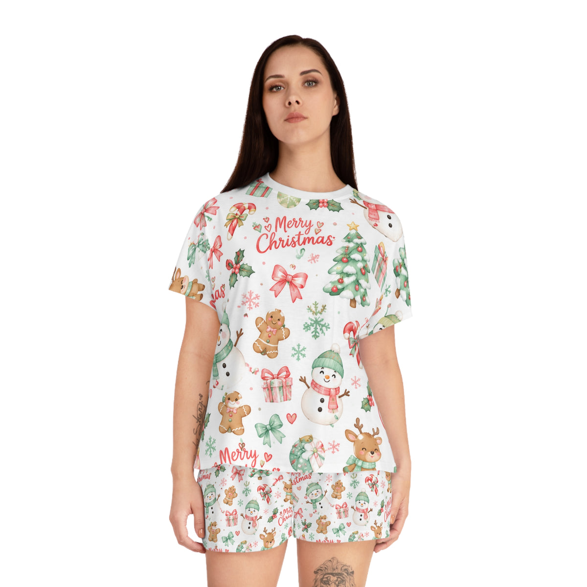 Conjunto de pijama corto para mujer (AOP)